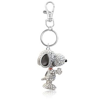 Peanuts Snoopy Bling Crystal Snoopy Charm Keychain
