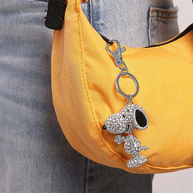 Peanuts Snoopy Bling Crystal Snoopy Charm Keychain