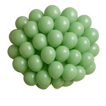 100 pc Sage Green Latex Balloons in Multiple Sizes for Baby Shower Wedding and Birthday Decor
