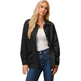 Women’s Casual Quilted Shirt Jacket for Cooler Seasons