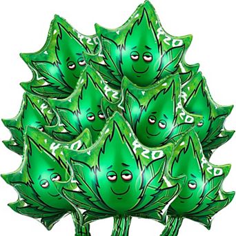 9 pc 420 Weed Aluminum Balloons for Party Decorations and Birthday Supplies for Adults