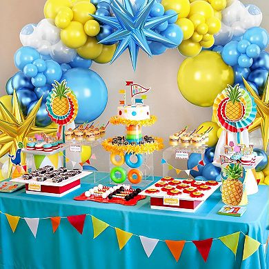 103 Pcs Yellow Blue Balloon Arch Kit for SpongeBob Theme Party Decor