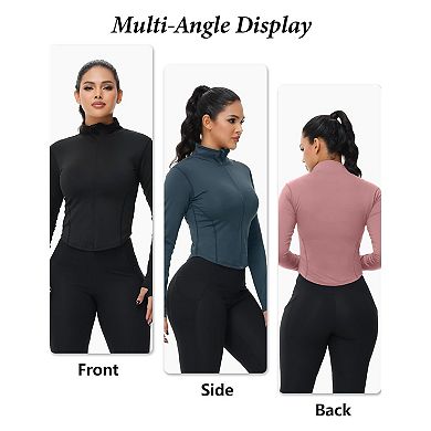 Women’s Slim Fit Cropped Athletic Jacket