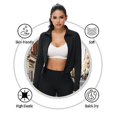 Women’s Slim Fit Cropped Athletic Jacket