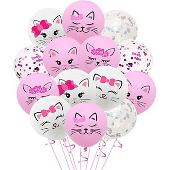 42 pc 12 Inch Cute Cat Latex Balloons for Kitty Theme Birthday Party and Decorations
