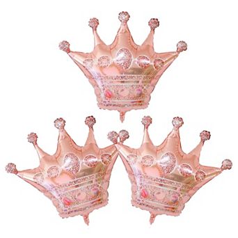 30 Inch Crown Foil Balloons for Birthday Anniversary and Christmas Party Decorations (3 Pcs)
