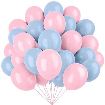 67 pc Pink Blue 12 Inch Balloons for Gender Reveal Baby Shower Birthday Party Decorations