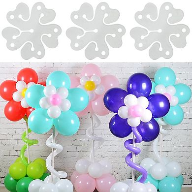 50 Pcs Flower Shape Balloon Clips Holder for Wedding Event and Birthday Party Decorations