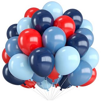 34 pc Red Blue Macaron Matte Balloons 12 Inch for Party Decorations