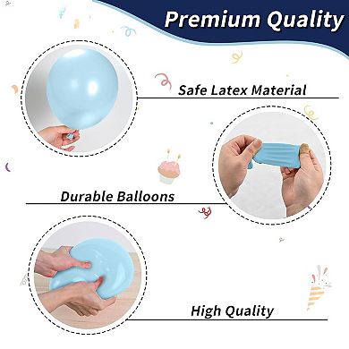 34 Pcs Red Blue Macaron Matte Balloons 12 Inch for Party Decorations