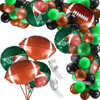 97 pc Football Balloon Arch Set with Foil and Latex Balloons for Sports Themed Birthday Party