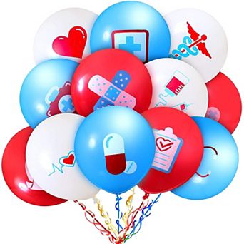 60 pc Nurse Themed Latex Balloons for Nurse Graduation and Party Decorations
