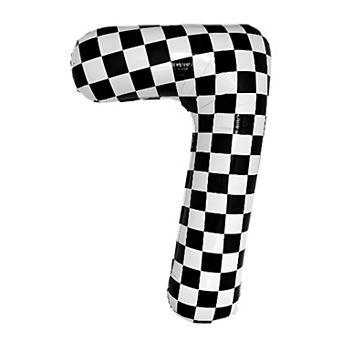 40 Inch Checkered Number 7 Balloon Black And White Race Car Theme Birthday Party Decoration