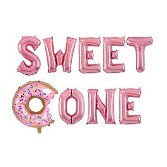 Sweet One Balloon Banner for 1st Birthday Donut Theme Party Decor