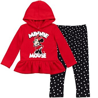 Disney's Minnie Mouse 2 pc Fleece Hoodie and Leggings Set