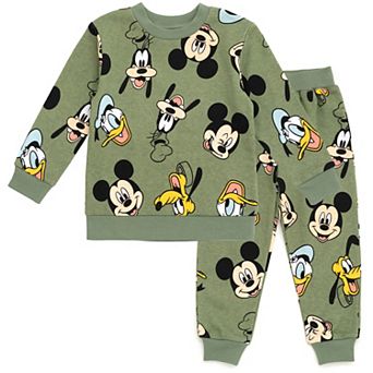 Disney Mickey Mouse Fleece Sweatshirt and Jogger Pants 2 pc Set