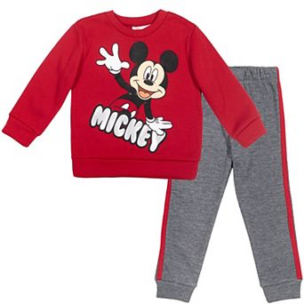 Disney's Mickey Mouse Fleece Sweatshirt and Jogger Pants 2 pc Set