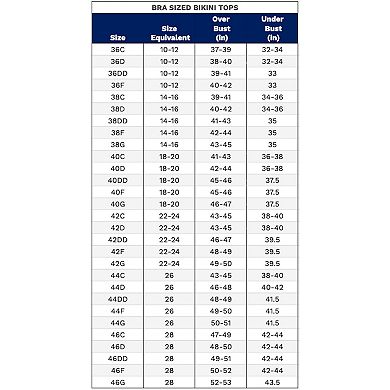 Swimsuits for All Women's Longline Bra Sized Lettuce Trim Bikini Top