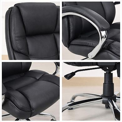 BrylaneHome 500 Lbs. Weight Capacity Chrome Executive Office Chair