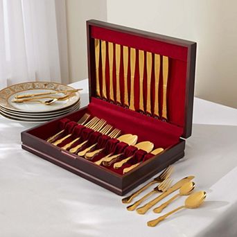 BrylaneHome 60 pc Flatware Set With Chest