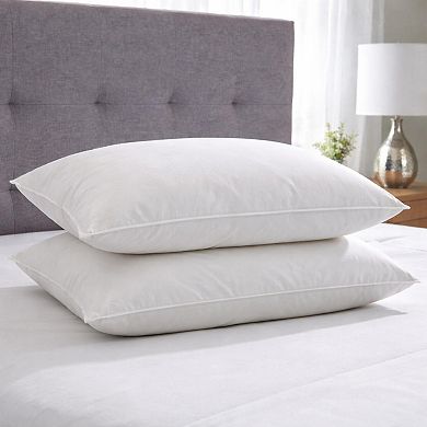 BrylaneHome 2-Pack Quilless Feather-Filled Pillows