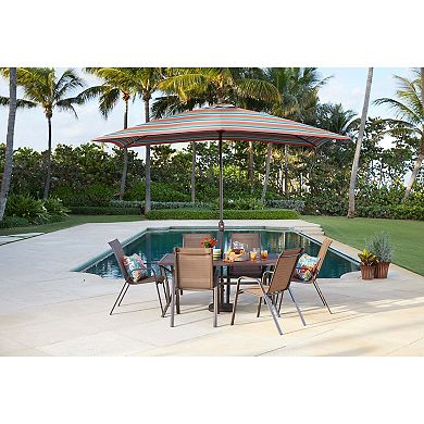 BrylaneHome 61/2' X 10' Oversized Rectangular Umbrella