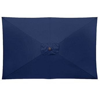 BrylaneHome 61/2 Ft. X 10 Ft. Oversized Rectangular Umbrella