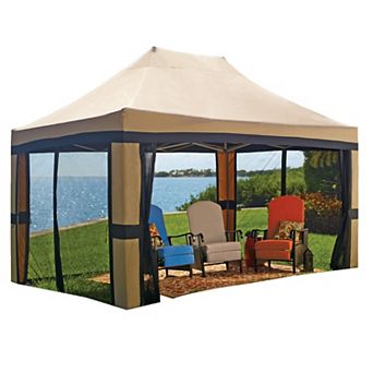 BrylaneHome Oversized 10'X20' Instant Pop Up Gazebo With Screen