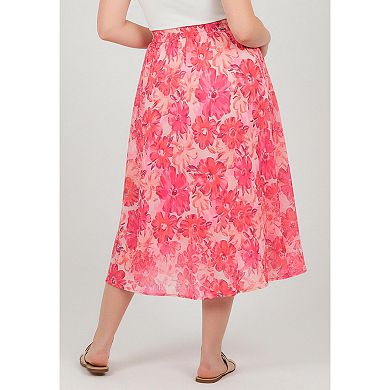 Woman Within Plus Size 2-In-1 Reversible Skirt