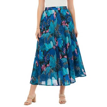 Woman Within Plus Size 2-In-1 Reversible Skirt