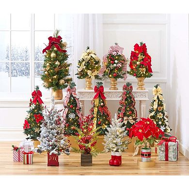BrylaneHome Pre-Lit Tabletop Trees