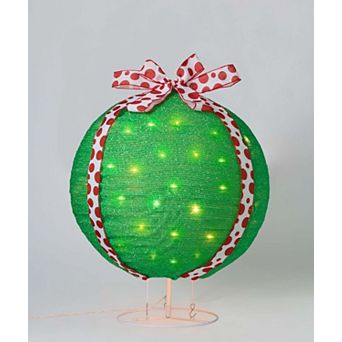 BrylaneHome Pre-Lit Pop-Up Green Ornament