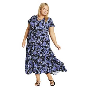 Avenue Women's Plus Size Lani Print Dress