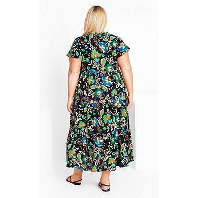 Avenue Women's Plus Size Lani Print Dress