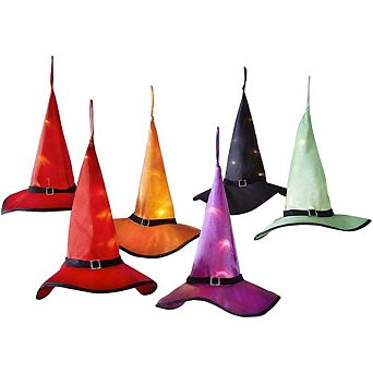 BrylaneHome Set Of 6 Witch’S Hat String Lights