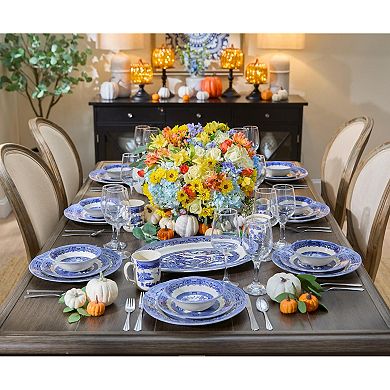 BrylaneHome 16 Piece Blue Willow Dinnerware Set