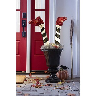 BrylaneHome 38""L Pre-Lit Wicked Witch Legs