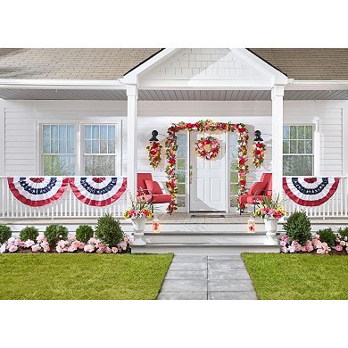 BrylaneHome Pre-Lit Mia Spring 26"" Swag