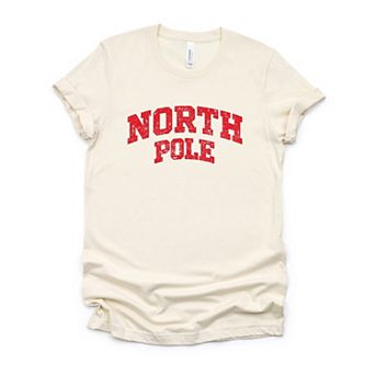 North Pole Varsity Arched Distressed - Women's Short Sleeve Graphic T-Shirt