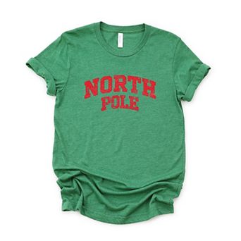 North Pole Varsity Arched Distressed - Women's Short Sleeve Graphic T-Shirt