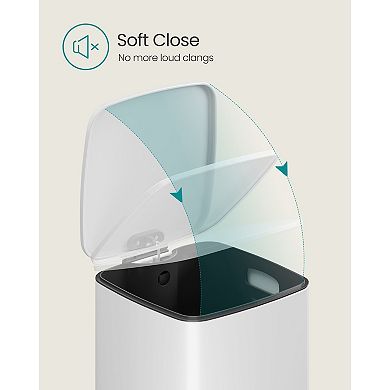 Modern Trash Can with Non-Slip Base and Quiet Soft-Close Lid