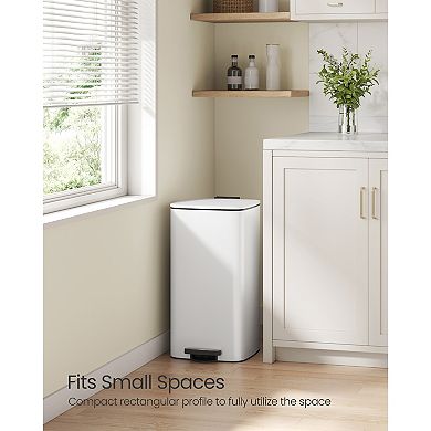 Modern Trash Can with Non-Slip Base and Quiet Soft-Close Lid