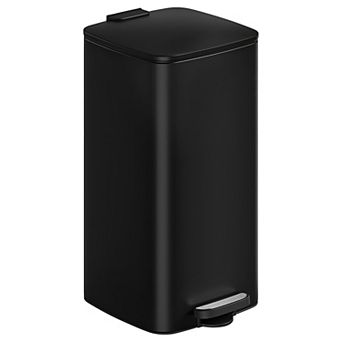 Modern Trash Can with Non-Slip Base and Quiet Soft-Close Lid