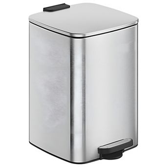 Modern Trash Can with Non-Slip Base and Quiet Soft-Close Lid