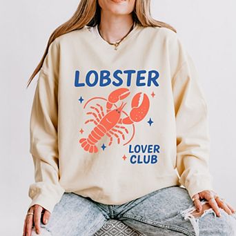 Lobster Lover Club - Women's Lightweight Garment Dyed Sweatshirt