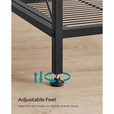 Freestanding 5-Tier Metal Rack with X-Side Design for Kitchen or Home Organization