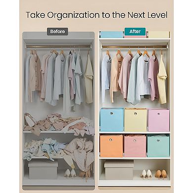 Multicolor Storage Cubes, 6-Pack for Closet, Study, or Cube Organizer Cabinets