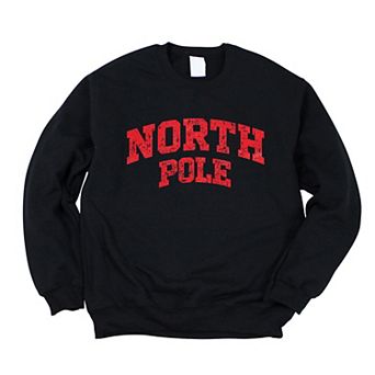 North Pole Varsity Arched Distressed - Women's Graphic Sweatshirt
