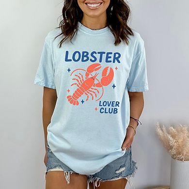 Lobster Lover Club - Women's Garment Dyed Graphic T-Shirt