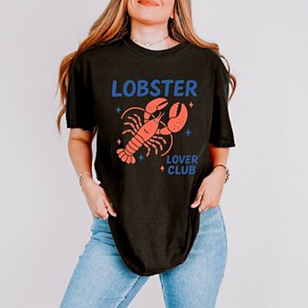 Lobster Lover Club - Women's Garment Dyed Graphic T-Shirt